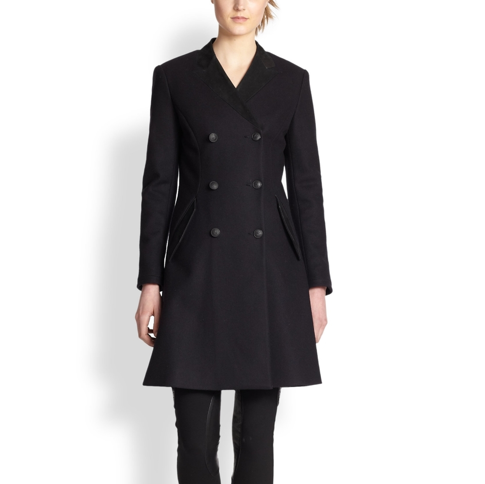 Rag and Bone Cate suede collar coat